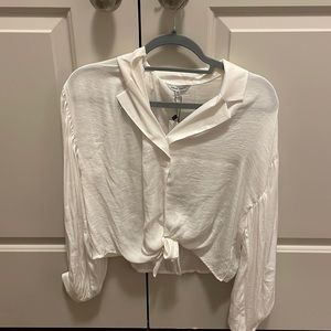 NWT Naked Zebra Medium White Long sleeved top.